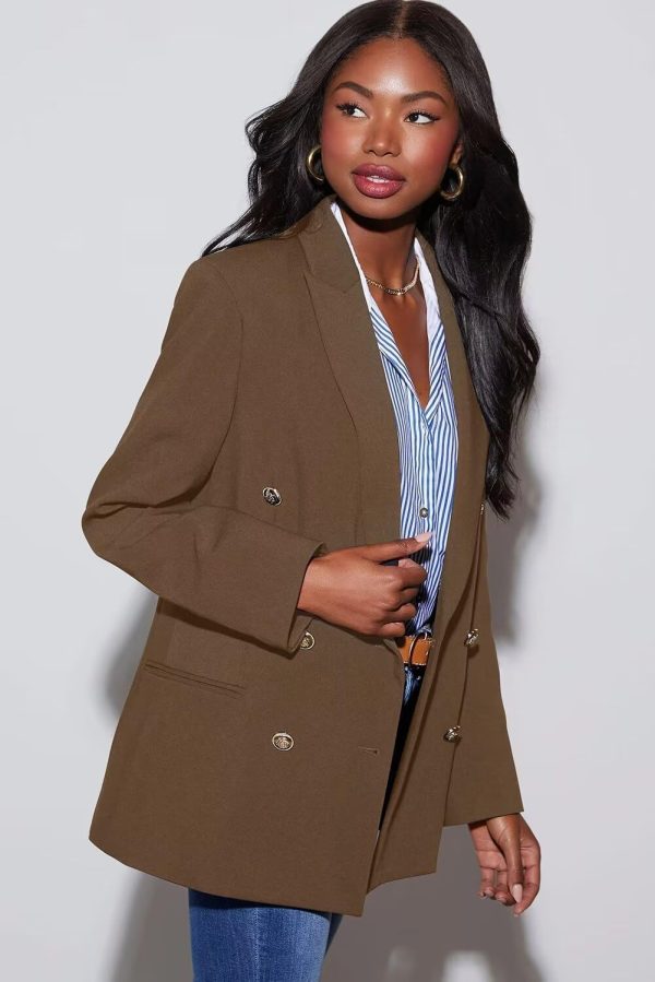 Dokotoo Womens Double Breasted Blazer Jackets Casual Blazers Open Front Long Sleeve Lapel Collar Work Office Jackets Blazer - Image 2