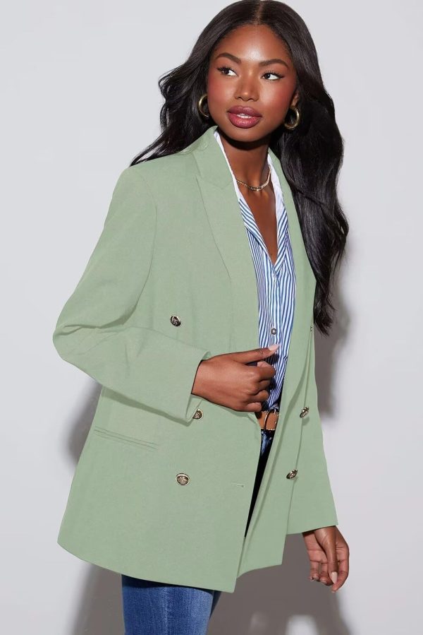 Dokotoo Womens Double Breasted Blazer Jackets Casual Blazers Open Front Long Sleeve Lapel Collar Work Office Jackets Blazer - Image 14
