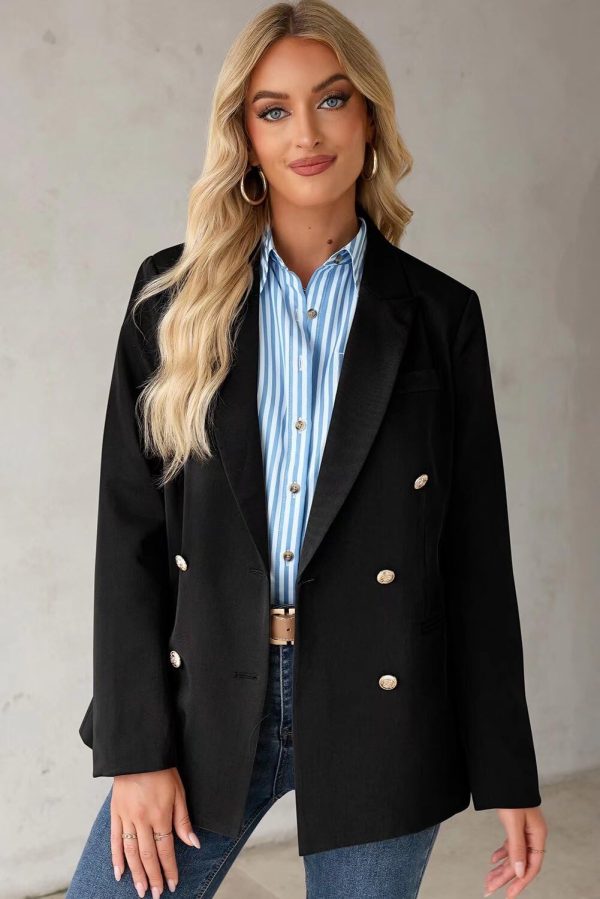 Dokotoo Womens Double Breasted Blazer Jackets Casual Blazers Open Front Long Sleeve Lapel Collar Work Office Jackets Blazer - Image 27