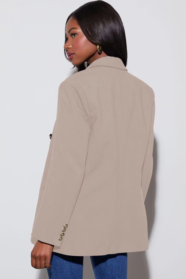 Dokotoo Womens Double Breasted Blazer Jackets Casual Blazers Open Front Long Sleeve Lapel Collar Work Office Jackets Blazer - Image 40