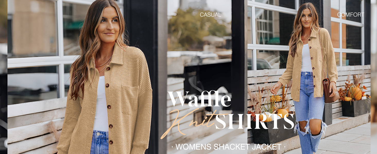 Waffle Knit Shacket