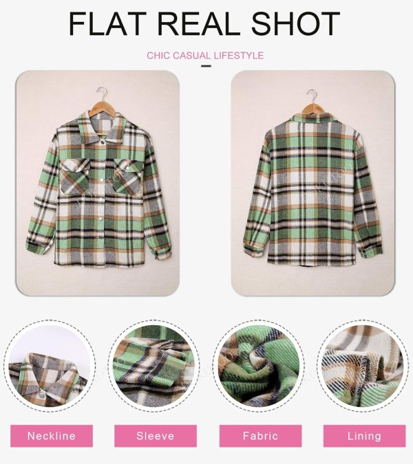 Dokotoo Womens Corduroy Button Down Shirts Boyfriend Long Sleeve Oversized Blouses Tops - Image 21