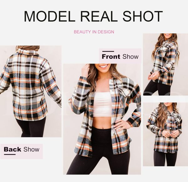 Dokotoo Womens Corduroy Button Down Shirts Boyfriend Long Sleeve Oversized Blouses Tops - Image 71