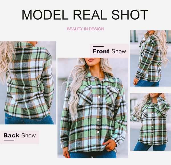 Dokotoo Womens Corduroy Button Down Shirts Boyfriend Long Sleeve Oversized Blouses Tops - Image 20
