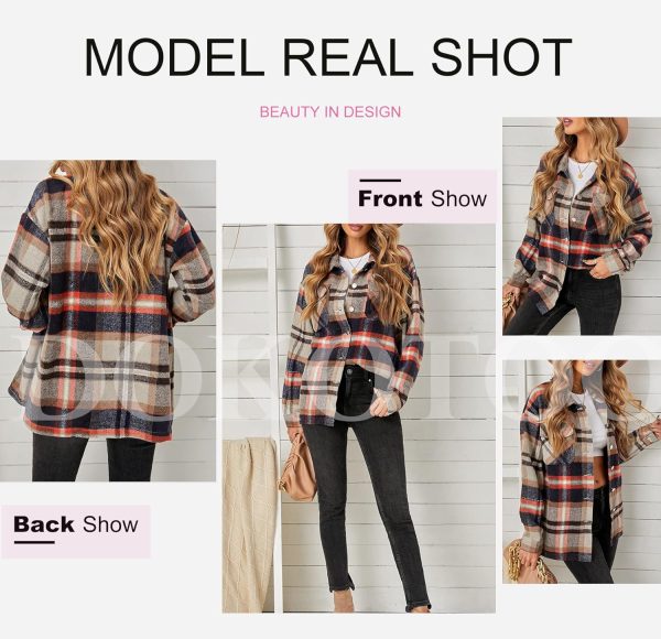 Dokotoo Womens Corduroy Button Down Shirts Boyfriend Long Sleeve Oversized Blouses Tops - Image 39