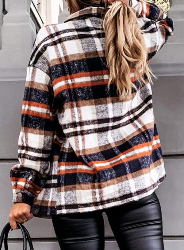 Dokotoo Womens Corduroy Button Down Shirts Boyfriend Long Sleeve Oversized Blouses Tops - Image 70