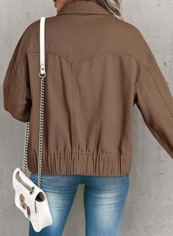 Dokotoo Women's Cargo Jean Jacket - Cropped Button Spring Fashion Coat for Women - Image 12